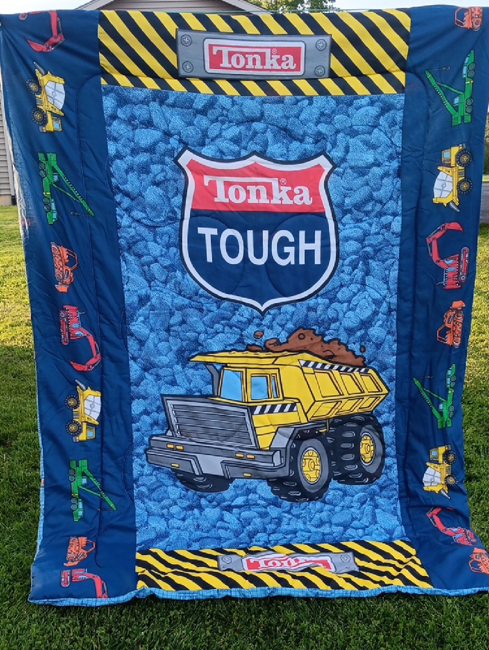 Vintage TONKA TOUGH Reversable Quilted Comforter.  57"W X 80"L